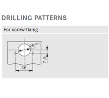 Tiomos Self-Closing Hinge, Screw-On - Mini 95°
