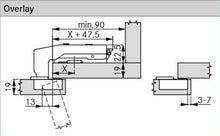 Tiomos Soft-Close Hinge, Dowel 90° (Blind Corner)