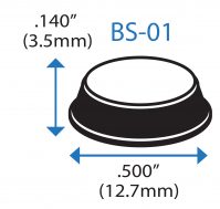 Clear Bumper - 12.7mm Dia. x 3.5mm H.  (BS01)