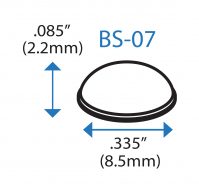 Clear Bumper - 8.5mm Dia. x 2.2mm H. (BS-07SD)