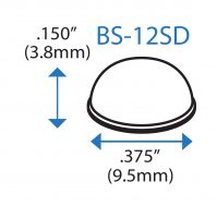 Clear Bumper - 9.5mm Dia. x 3.8mm H. (BS-12SD)