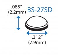 Clear Bumper - 7.9mm Dia. x 2.2mm H.  (BS-27SD)