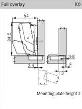 Tiomos Soft-Close Hinge, Impresso 155°