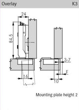 Tiomos Soft-Close Hinge, Impresso 95°