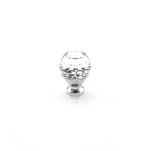 63 Series - Full Round Diamond Cut Clear Crystal Knob