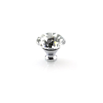 69 Series - Round High Sparkle Diamond Cut Clear Crystal Knob